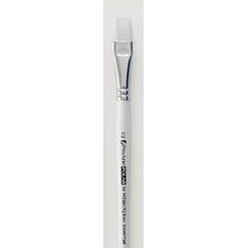 Pro Arte Polar White Nylon Brushes - Flat - 12.5mm (1/2") - Pack of 10